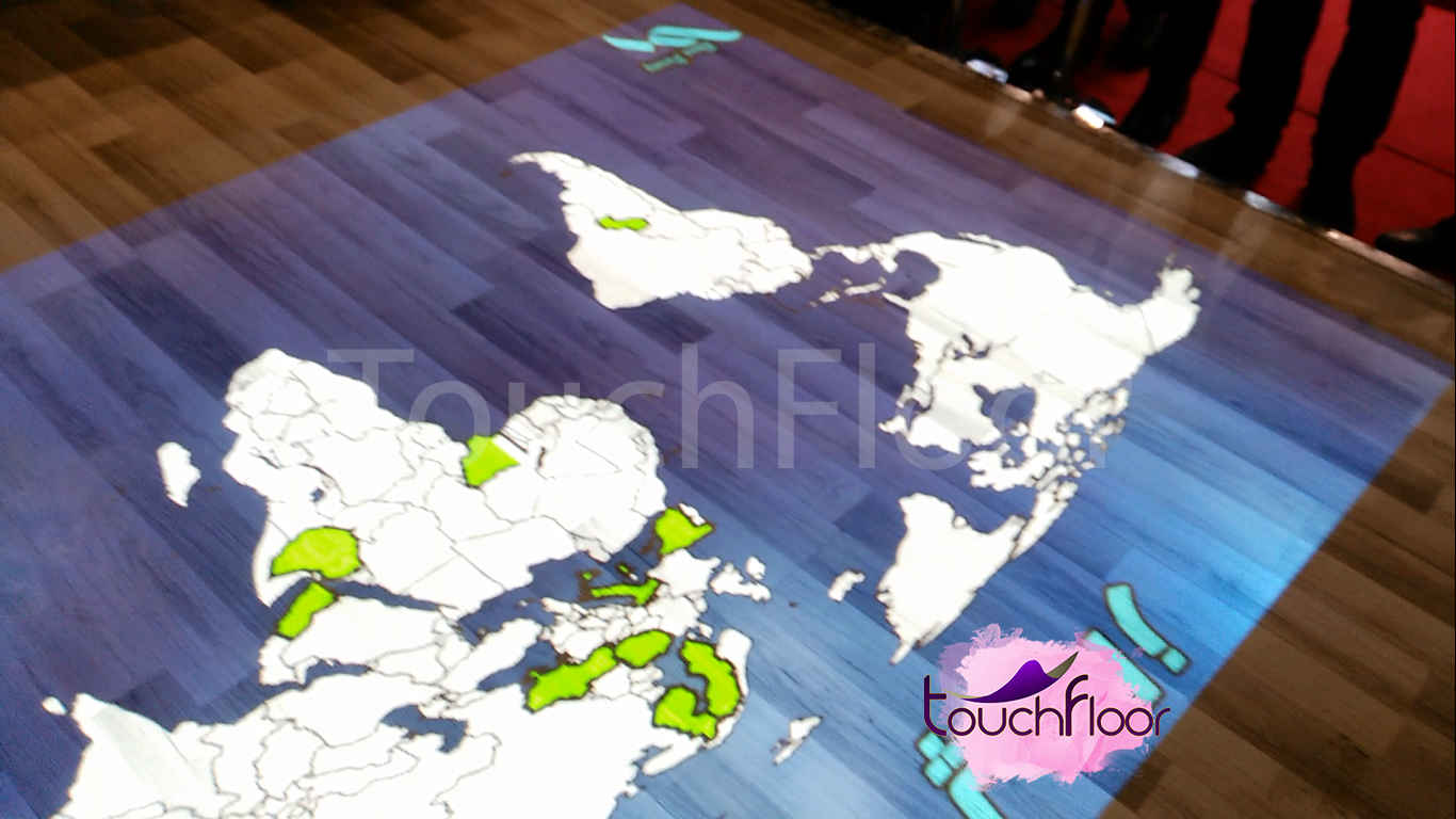 interactive floor Touchfloor واکنشگرا تاچ فلور فرش هوشمند پروژکتور لمسی تبلیغاتی متحرک سرگرمی exhibition